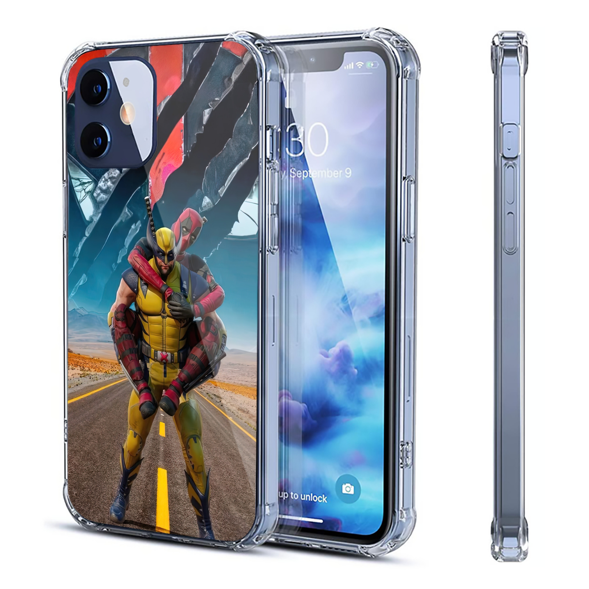 （画像用） Deadpool デッドプール 【iPhone 12シリーズ対応】透明スマホケース（クリアソフトケース）